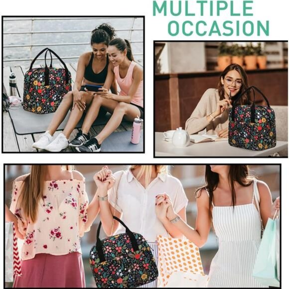 Insulated Lunch Bag Leakproof Lunch Tote Large Capacity Cooler for Work Picnic - Picture 6 of 7